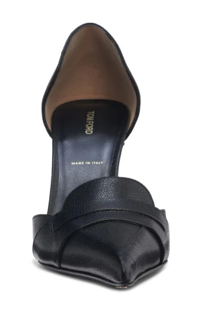 Tom Ford Black Leather High Heel Pumps In Black
