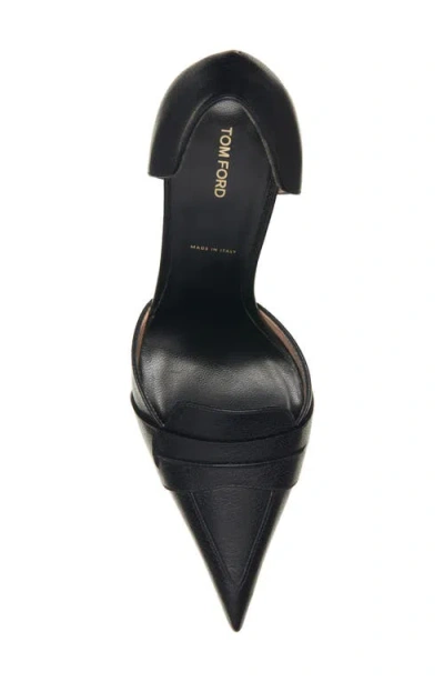 Tom Ford Black Leather High Heel Pumps In Black