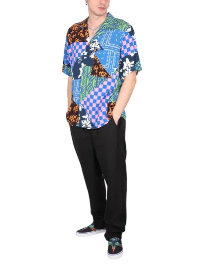 Marcelo Burlon County Of Milan Marcelo Burlon Mix And Match Hawaii Shirt Blue