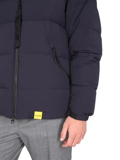 Aspesi High Neck Down Jacket In Blue