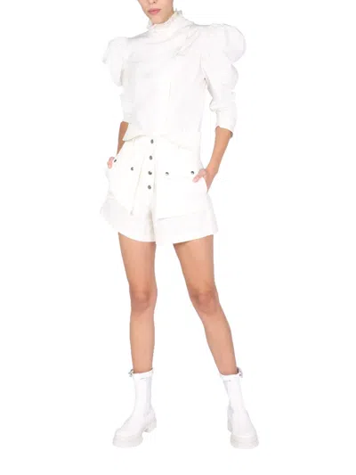 Philosophy Di Lorenzo Serafini High Waist Bermuda In White