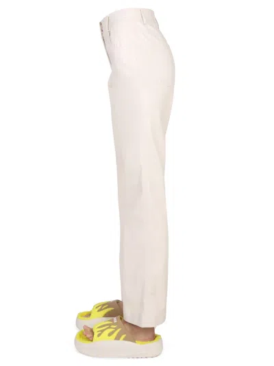 Msgm High Waist Pants In White