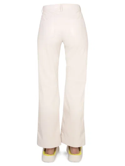 Msgm High Waist Pants In White