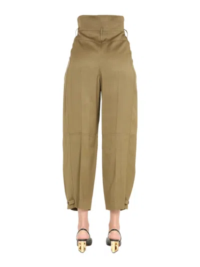 Givenchy High Waist Trousers In Green