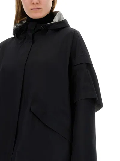 Herno Women's Hooded Cape In Black