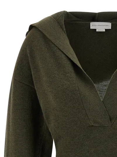 Stella Mccartney Hooded Sweater Sweaters And Cardigans Green In Gray
