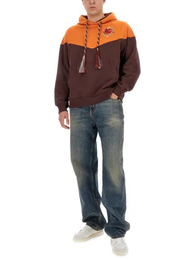 Etro Hooded Sweatshirt With Logo In Multi