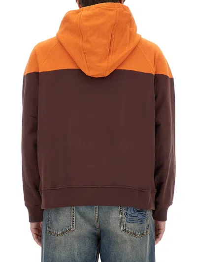 Etro Hooded Sweatshirt With Logo In Multi