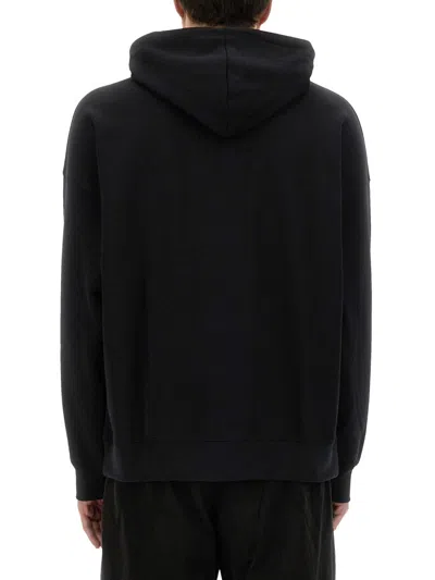 Msgm Logo Print Hoodie In Black