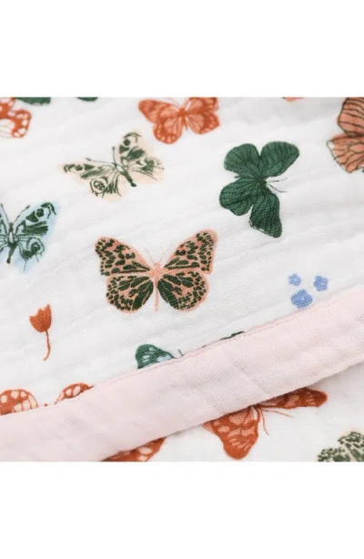 Little Unicorn Cotton Muslin Baby Quilt In White