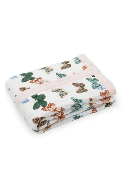 Little Unicorn Cotton Muslin Baby Quilt In White