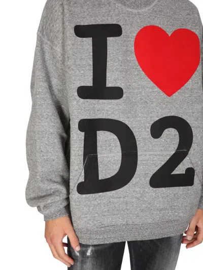 Dsquared2 Dsquared Men I Love D2 Sweatshirt In Gray