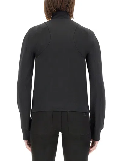Courrèges Interlock Scuba Jacket In Black