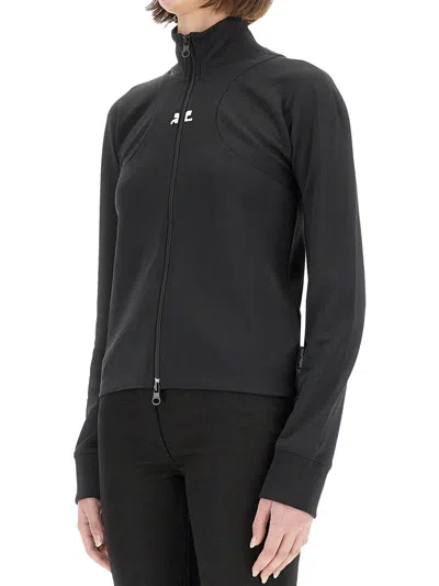 Courrèges Interlock Scuba Jacket In Black