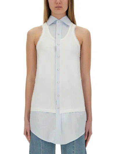 Maison Margiela Women's Inverted Shirt In White