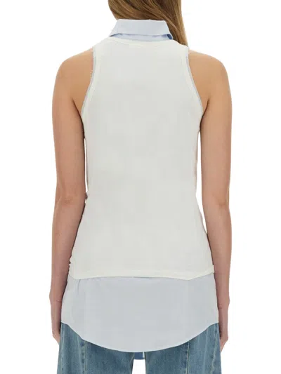 Maison Margiela Women's Inverted Shirt In White