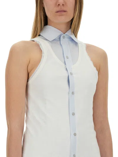 Maison Margiela Women's Inverted Shirt In White