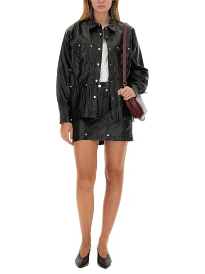 Isabel Marant Étoile Pocketed High-waisted Button Skirt In Black