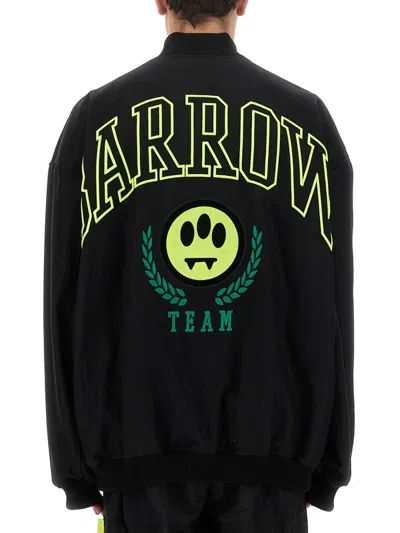 Barrow Embroidered Logo Bomber Jacket In Black