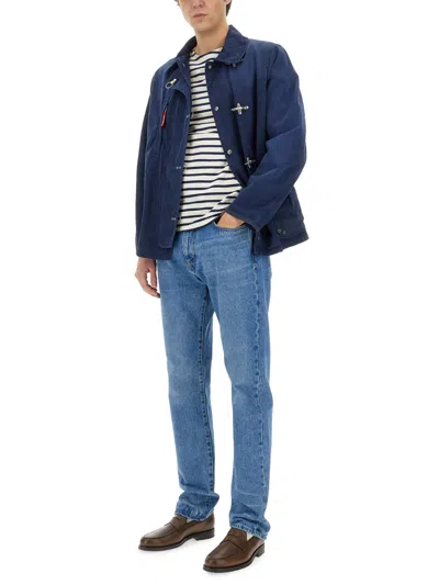 Fay Giubbino In Twill Blu Navy Uomo In Blue