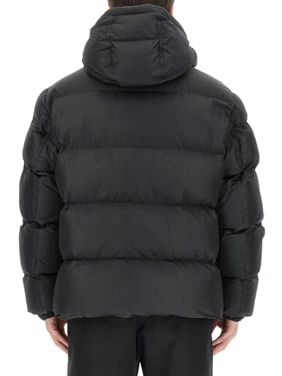 Dolce & Gabbana Puffy Black Coat With High Collar In Black