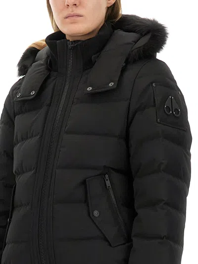 Moose Knuckles Jacket With Logo In Black