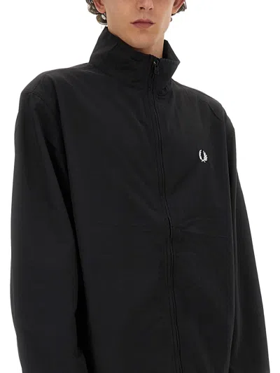 Fred Perry Woven Track Jacket In Black
