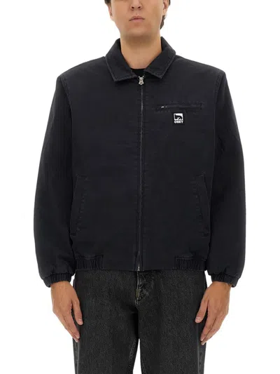 Obey Zip-up Shirt Jacket In Black