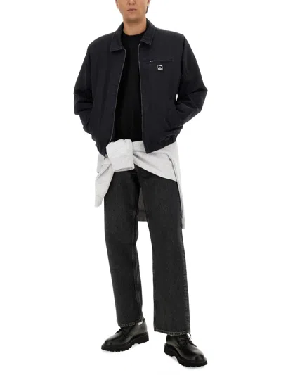 Obey Zip-up Shirt Jacket In Black