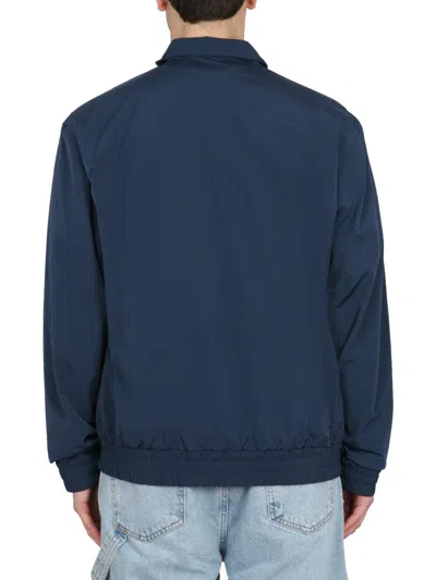 Drôle De Monsieur Jacket With Logo Embroidery In Blue
