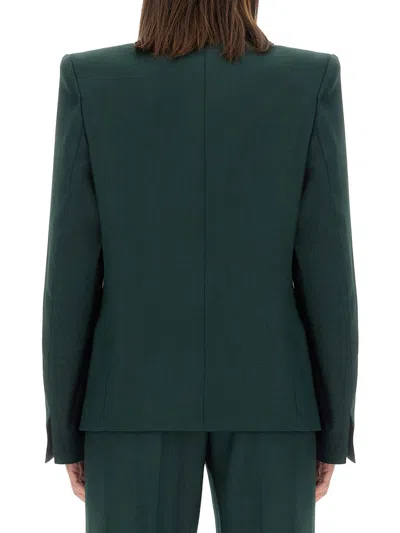 Victoria Beckham Jacket Featuring Pointed Shoulders And Flap Pockets In Green