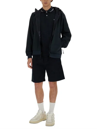 Woolrich Jacket With Zip In Blue