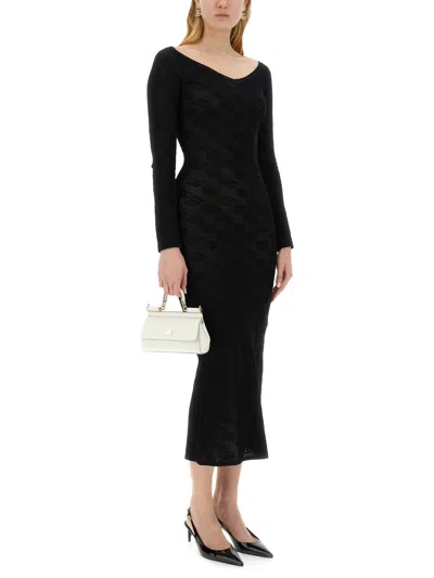 Dolce & Gabbana Midi Dress In Black