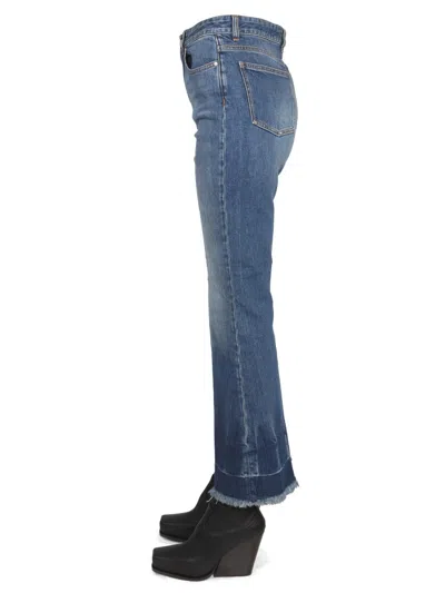 Stella Mccartney Cropped Flared Jeans In Denim In Blue