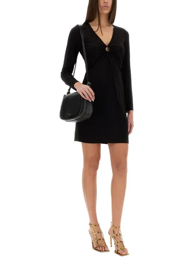 Michael Kors Jersey Dress With Drop Opening In Black