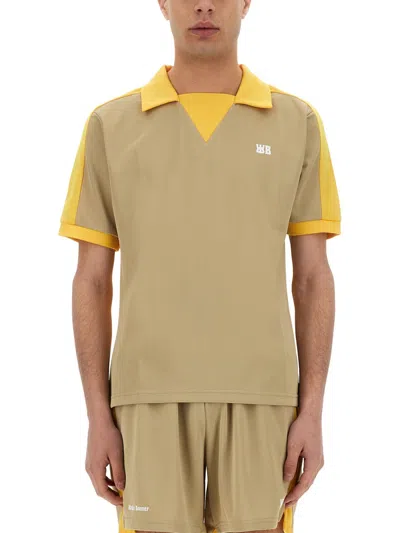Wales Bonner Collar Contrast Polo Shirt With Elastic Waistband In Multi