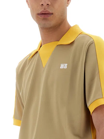 Wales Bonner Collar Contrast Polo Shirt With Elastic Waistband In Multi