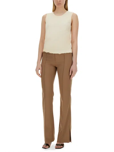Helmut Lang Jersey Tank Top In Neutral