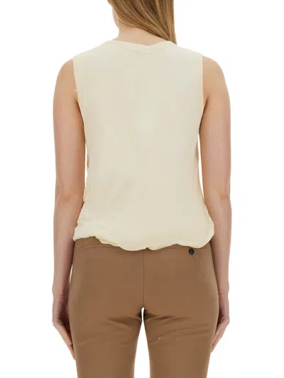 Helmut Lang Jersey Tank Top In Neutral