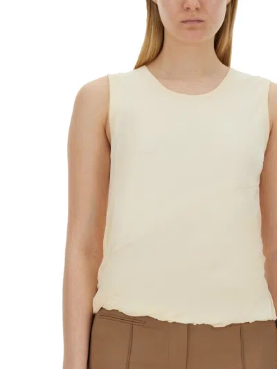 Helmut Lang Jersey Tank Top In Neutral