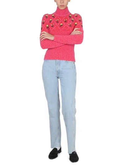Cormio Turtleneck Sweater In Pink