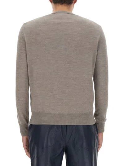 Vivienne Westwood Logo-embellished Virgin Wool Jersey With Classic Crew Neck In Brown