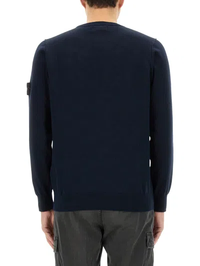 Stone Island Light Rws Pure Wool Sweater In Black