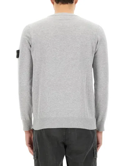 Stone Island Jersey With Logo In Gray