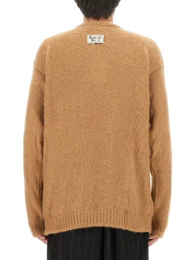 Family First Brushed-effect Mohair-blend Jumper In Brown