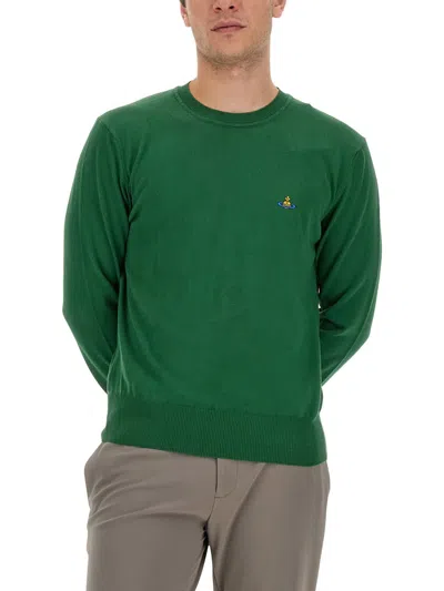 Vivienne Westwood Embroidered Orb Crew Neck Sweater
