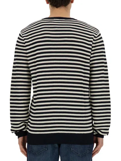 Dolce & Gabbana Jersey With Stripe Pattern In Black