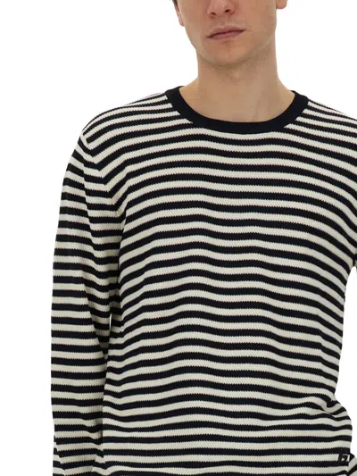 Dolce & Gabbana Jersey With Stripe Pattern In Black