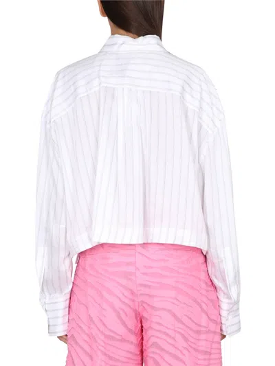 Attico ''jill'' Black And White Shirt In White