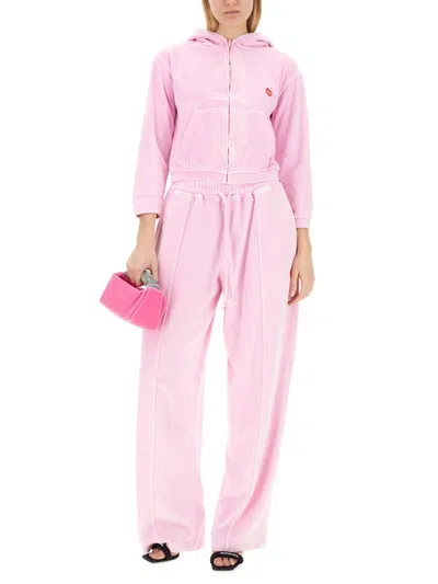 Alexander Wang Drawstring Track Pants In Pink